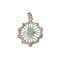 APP: 0.2k Fine Jewelry 0.38CT Cabochon Emerald And Sterling Silver Pendant
