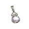 APP: 0.4k Fine Jewelry 2.25CT Purple Amethyst And White Sapphire Sterling Silver Pendant