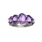 APP: 0.4k Fine Jewelry 1.43CT Oval Cut Purple Amethyst And Sterling Silver Ring