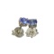 APP: 0.6k Fine Jewelry Designer Sebastian 0.30CT Oval Cut Tanzanite And Sterling Silver Earrings
