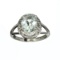 APP: 1k Fine Jewelry Designer Sebastian, 1.85CT Oval Cut Aquamarine And Sterling Silver Ring
