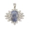 Fine Jewelry Designer Sebastian, 11.52CT Blue Sapphire And White Topaz Sterling Silver Pendant