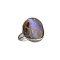 APP: 0.9k Fine Jewelry 16.00CT Free Form Blue Boulder Brown Opal And Sterling Silver Ring