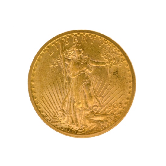 1908 $20 St. Gaudens U.S. Gold Coin