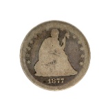 1877 Liberty Seated Quarter Dollar Coin