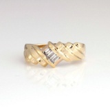 *Fine Jewelry 14 kt. Gold, New Custom Made 0.45CT Diamond One Of a Kind Ring
