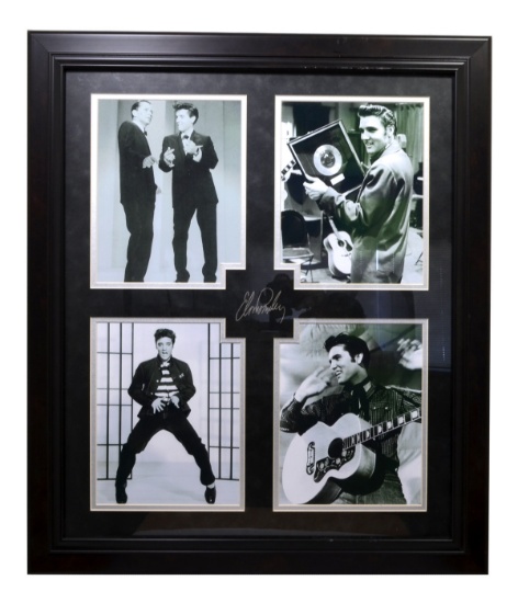 Rare Plate Signed Elvis Presley Photo Great Memorabilia  -PNR-