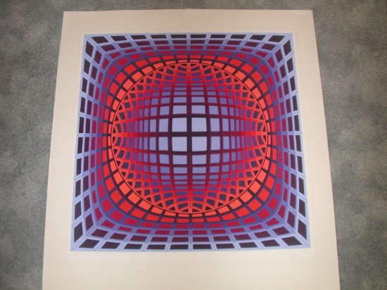 Victor Vasarely Serigraphs #23/250 Paper Size 30x32