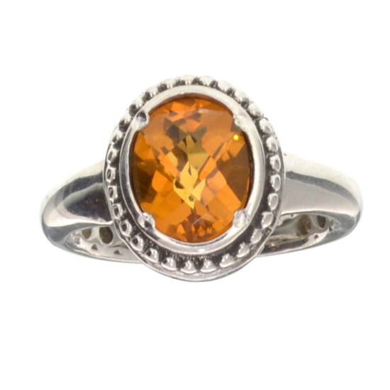 APP: 0.6k Fine Jewelry Designer Sebastian 2.59CT Oval Cut Citrine and Sterling Silver Ring