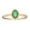 Designer Sebastian 14KT Gold, 0.75CT Oval Cut Emerald and 0.03CT Round Brilliant Cut Diamond Ring