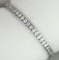 Platinum Over Sterling Silver Fancy French Cubic Zirconium Tennis Bracelet
