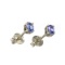 APP: 0.6k Fine Jewelry Designer Sebastian 0.30CT Oval Cut Tanzanite And Sterling Silver Earrings