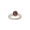 Fine Jewelry Designer Sebastian 2.85CT Almandite Garnet and White Topaz Sterling Silver Ring
