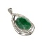APP: 3.2k Fine Jewelry 8.58CT Green Beryl Emerald And Platinum Over Sterling Silver Pendant