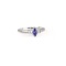 APP: 0.6k Fine Jewelry Designer Sebastian 0.25CT Marquise Cut Tanzanite And Sterling Silver Ring