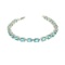 APP: 0.9k Fine Jewelry Designer Sebastian 10.58CT Oval Cut Blue Topaz and Sterling Silver Bracelet