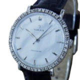 *Rolex Swiss Made Mens 1950s Rare Vintage Diamond Stainless Steel Dress Watch -P-