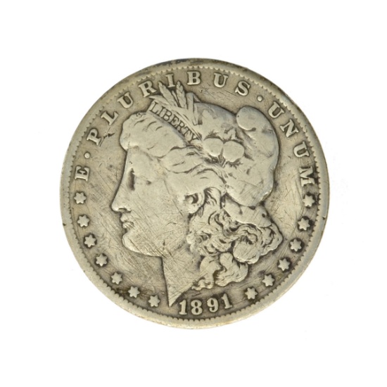 *1891-CC Silver Morgan Dollar Coin (JG)