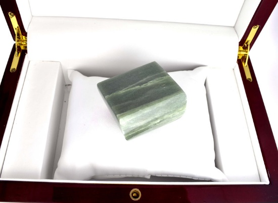 APP: 8.6k 718.50CT Rectangle Cut Cabochon Green Jade Gemstone