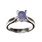 APP: 2.9k 1.03CT Oval Cut Cabochon Tanzanite and Platinum Over Sterling Silver Ring