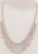 *Fine Jewelry 14KT White/Yellow Gold, 16'' Extendable to 18'' Fancy Lace Style Necklace (FJ F326)
