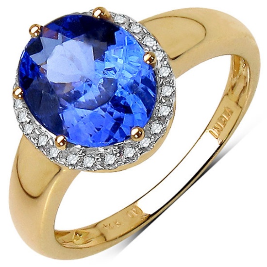 APP: 5k *Fine Jewelry 14 kt. White/Yellow Gold, 2.60CT Tanzanite And Diamond Ring
