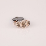 *Fine Jewelry 14 kt. Pink Gold, New Custom Made, 1.00CT White/Brown Diamond One Of a Kind Ring