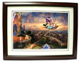 Rare Thomas Kinkade Original Ltd Edt Lithograph Plate Signed Museum Framed ''Aladdin''