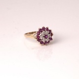 *Fine Jewelry 14 kt. Gold, New Custom Made 1.00CT Ruby And 0.10CT Diamond One Of a Kind Ring