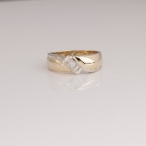 *Fine Jewelry 14 kt. Gold, New Custom Made 0.35CT Diamond One Of a Kind Ring (FJ F9)