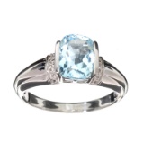 APP: 0.4k Fine Jewelry 2.53CT Topaz And White Sapphire Sterling Silver Ring