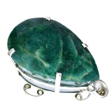 Fine Jewelry Designer Sebastian 401.80CT Pear Cut Green Beryl Emerald and Sterling Silver Pendant