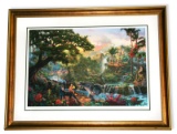 Rare Thomas Kinkade Original Ltd Edt Lithograph Plate Signed Museum Framed ''Jungle Book''