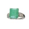 Fine Jewelry 5.55CT Green Beryl Emerald And Colorless Topaz Platinum Over Sterling Silver Ring