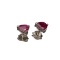 APP: 0.6k Fine Jewelry 1.00CT Pear Cut Ruby And Platinum Over Sterling Silver Earrings