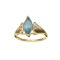 APP: 0.8k Fine Jewelry 10kt. Yellow/White Gold, 1.10CT Blue Topaz And Diamond Ring