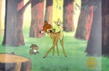 Walt Disney (After)  Serigraph, Cell, Bambi at Forest, W/Certificate Of Authenticity