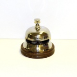 Hotel Bell With Wood Base