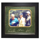 Rare Plate Signed Tiger Woods,Arnold  Palmar, And Jack Nicklaus  Photo Great Memorabilia