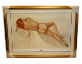 Alberto Vargas (Naked) Exquisitely Museum Framed & Matted Print