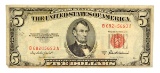 1953 $5 U.S. Red Seal Note