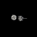 APP: 41.5k *Fine Jewelry 14 kt. White Gold, 4.08CT Round Brilliant Cut Diamond Earrings (VGN B-80)
