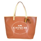 ^Brand New Coach Park Metro Horse Carriage Large Leather Tote Saddle