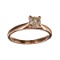 APP: 4.8k Fine Jewelry 14 kt. Rose Gold, 0.50CT Brilliant Round Cut Diamond Ring