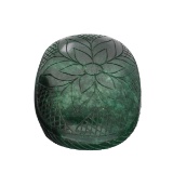 APP: 12.3k 2,459.00CT Oval Cut Carved Green Beryl Emerald Gemstone