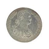 1798 Extremely Rare Eight Reales American First Silver Dollar Coin