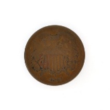Rare 1865 Two-Cents Piece Coin