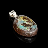 Boulder Opal Sterling Silver Pendant