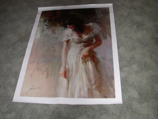 White Rhapsody' by Pino Hand Signed and Numbered 30x40 Giclee on Canvas