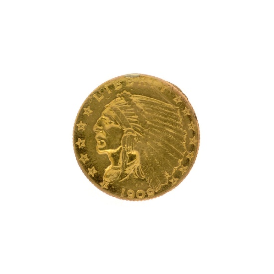 1909 $2.50 U.S. Indian Head Gold Coin